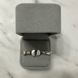 3 PACK Silver stud earrings